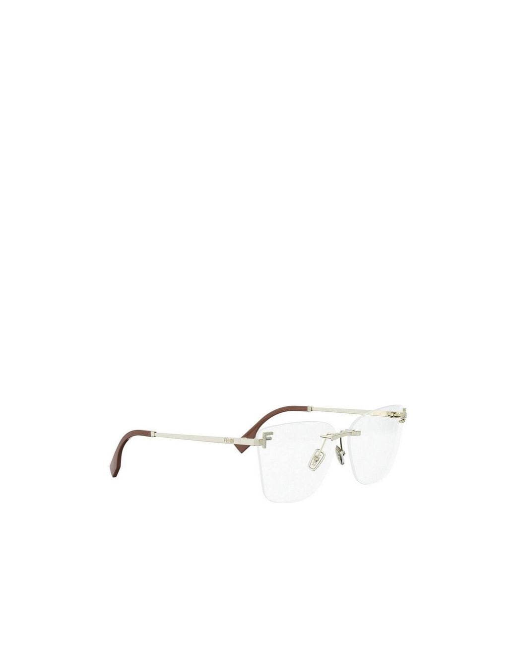 Fendi White Eyewear Rectangle Frame Glasses