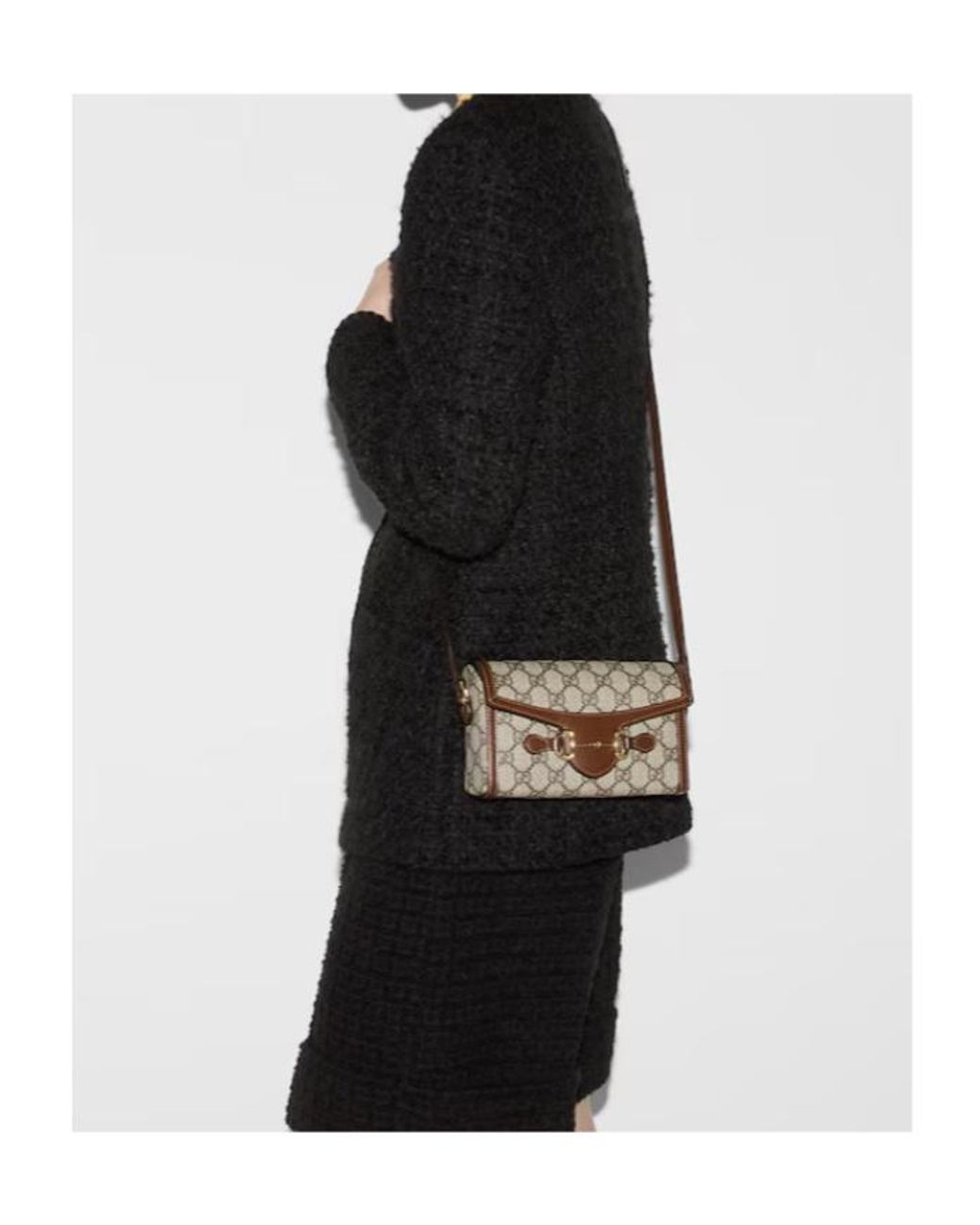 Gucci Brown Horsebit 1955 Mini Shoulder Bag