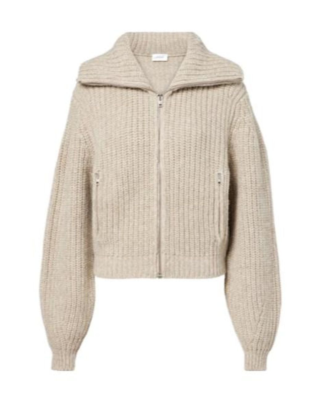 Lemaire Natural Ribbed-Knit Alpaca And Yak Wool Cardigan