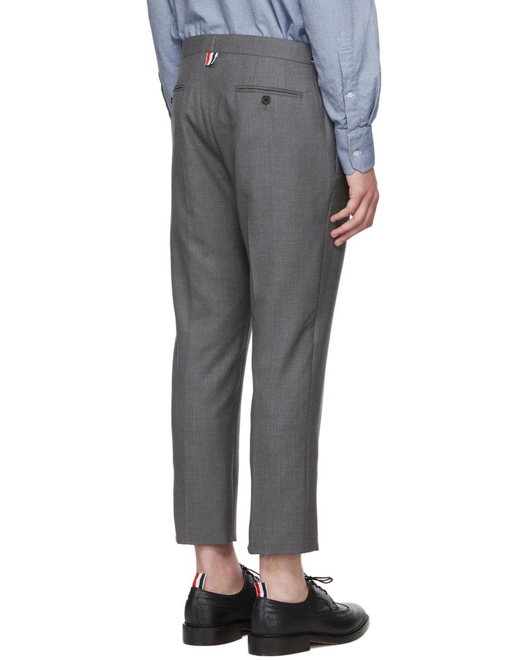 Thom Browne Gray Tailored Pants for men