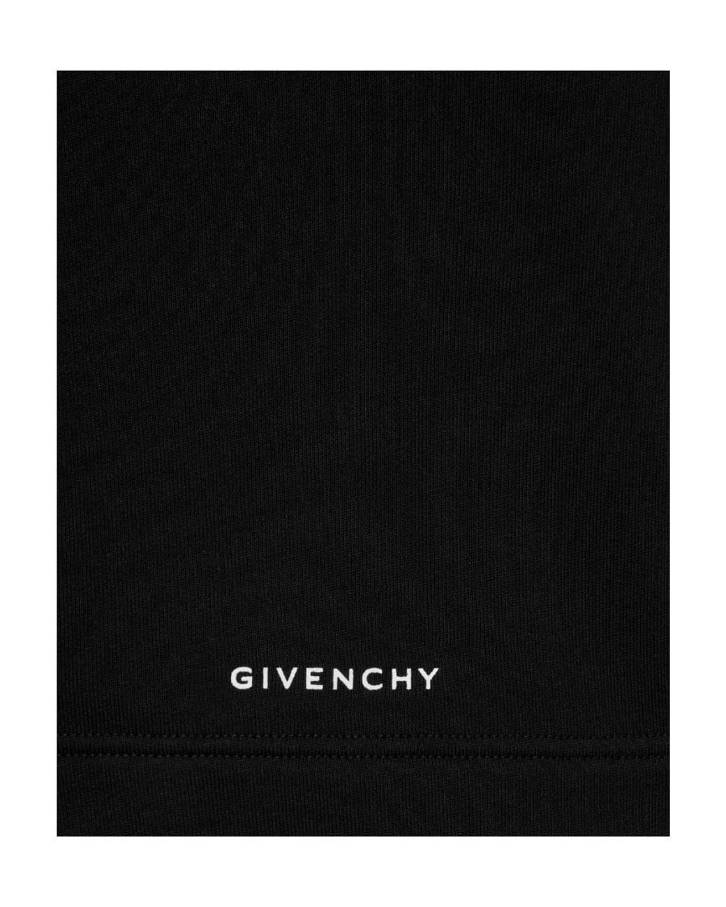 Givenchy Black Logo Printed Drawstring Shorts for men