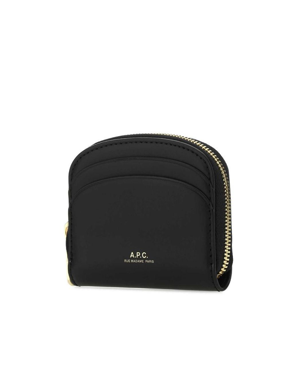 A.P.C. Black Demi-Lune Mini Compact Wallet