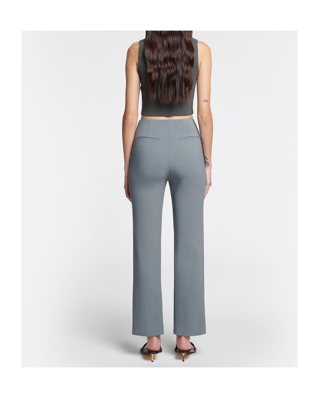 Nanushka Gray Erinna Tailored Trousers