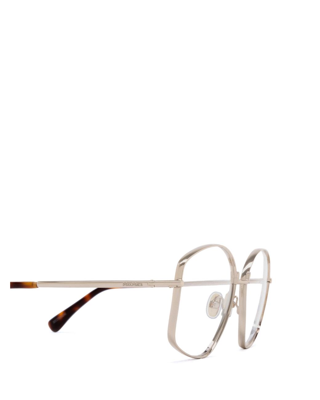 Max Mara White Irregular Frame Glasses