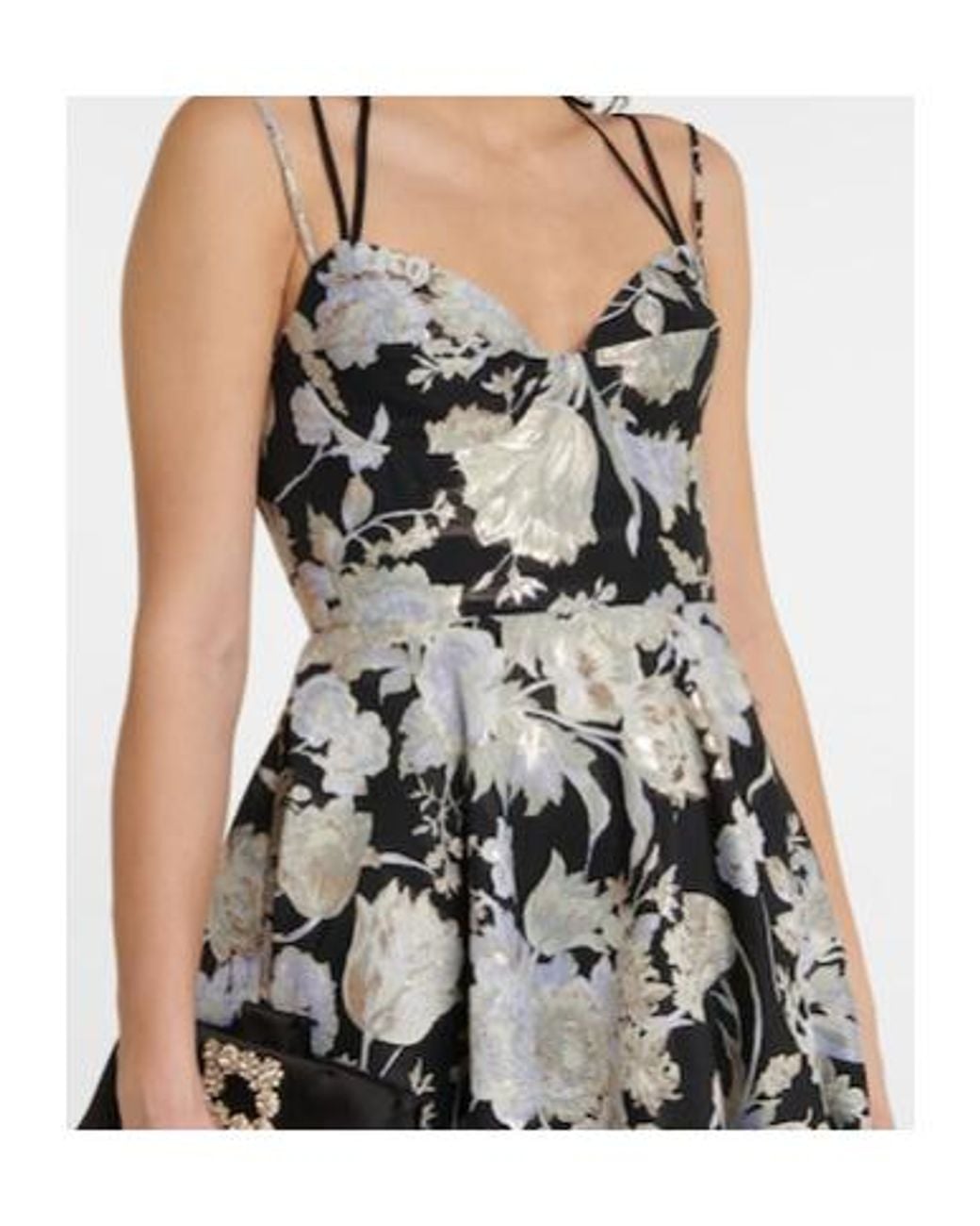 Erdem White Rea Jacquard Fil Coupe Midi Dress