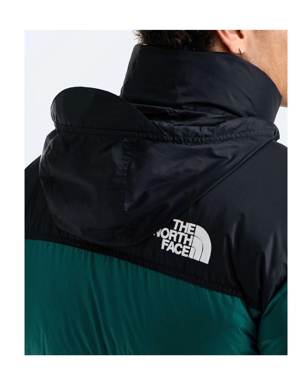 The North Face Green Colorblock Puffer Down Jacket for men