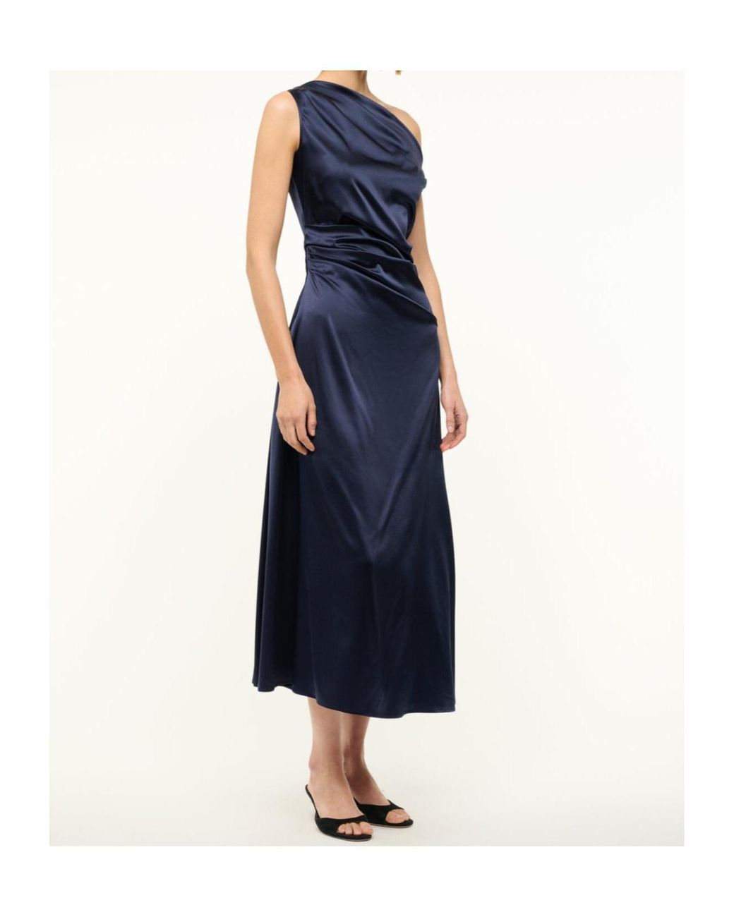 Staud Blue Phare Silk Dress