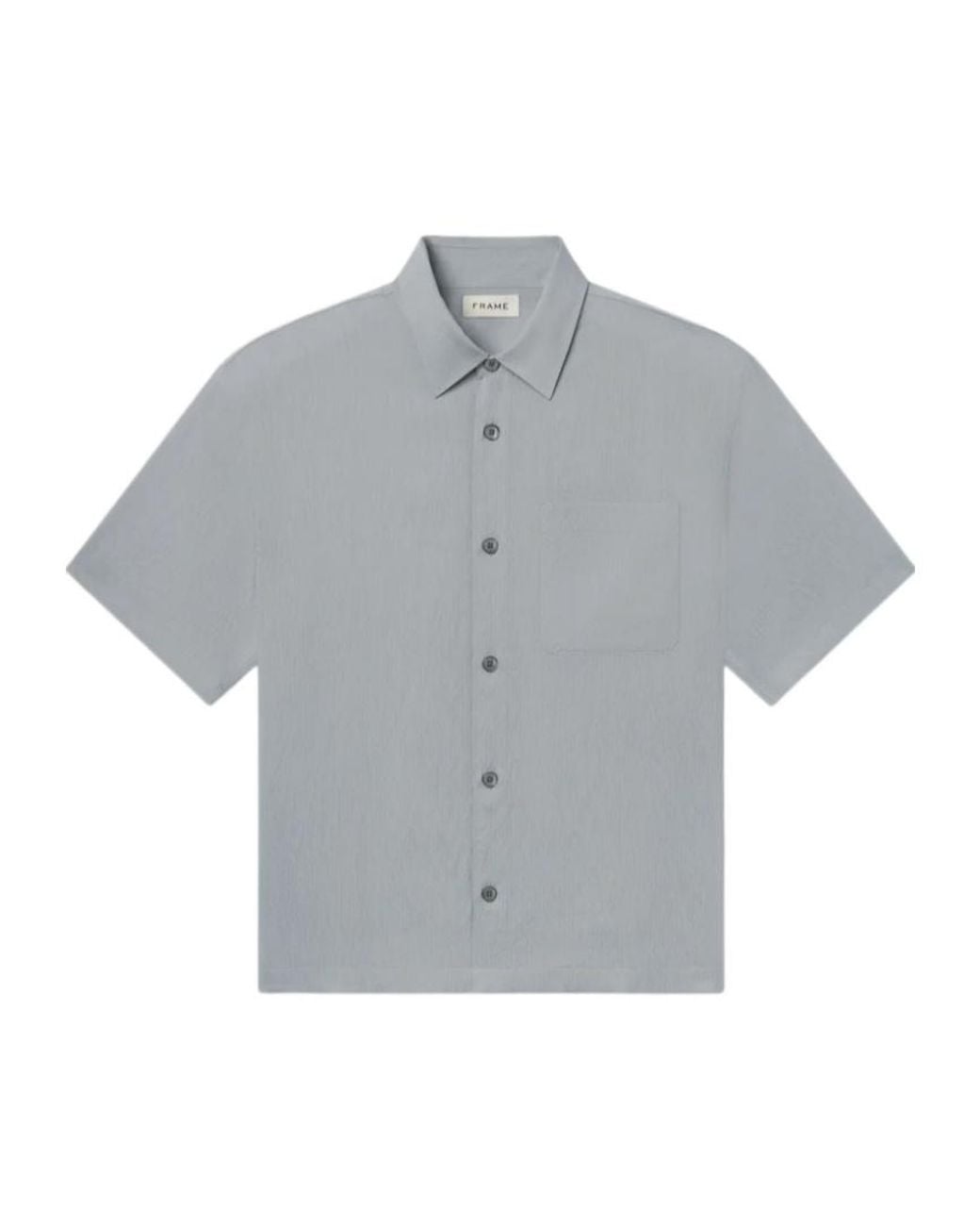 FRAME Gray Short-Sleeved Chest-Pocket Shirt for men