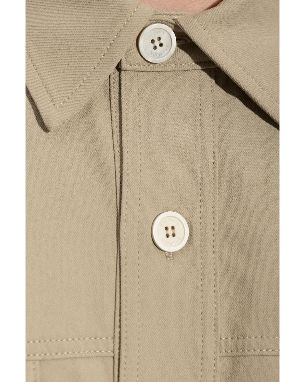 Balmain Natural Buttoned Pocket Jacket for men