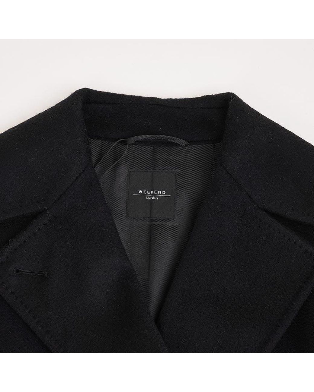 Weekend by Maxmara Black Resina Belted Waist Coat