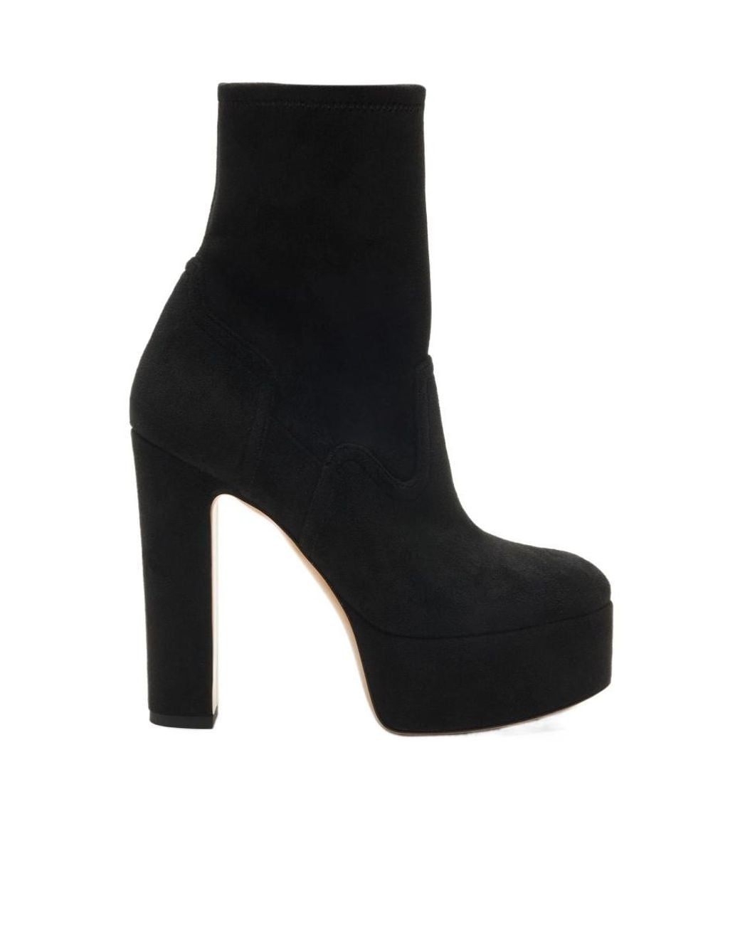 Casadei Black Patty Platform Ankle Boots