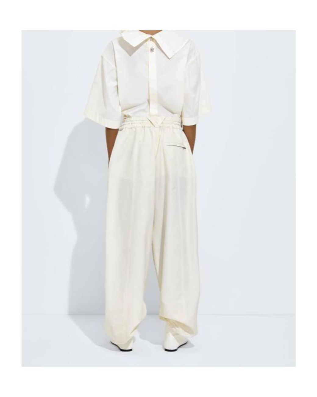 Bottega Veneta White Compact Toile Pants