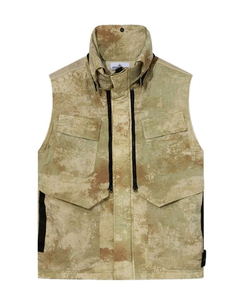 Stone Island Green High-Necked Sleeveless Vest for men