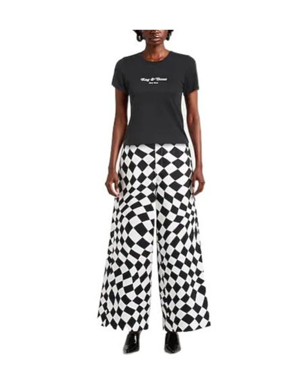 Rag & Bone Black Printed Short-Sleeve T-Shirt