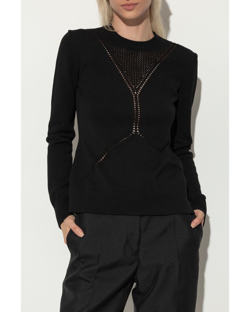Jil Sander Black Knitted Crewneck Jumper