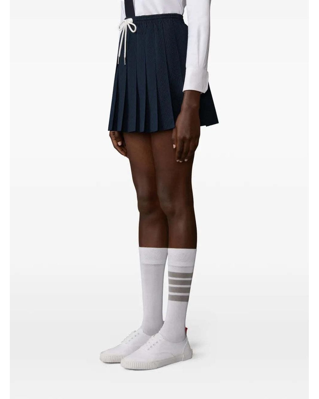 Thom Browne Blue Thom E Wool Long Skirt
