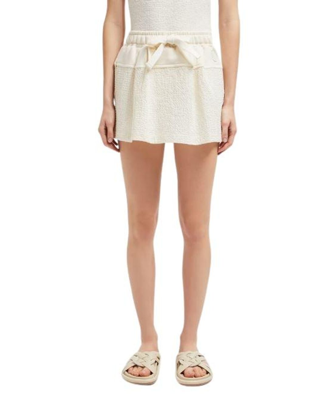 Moncler Natural Drawstring Skirt