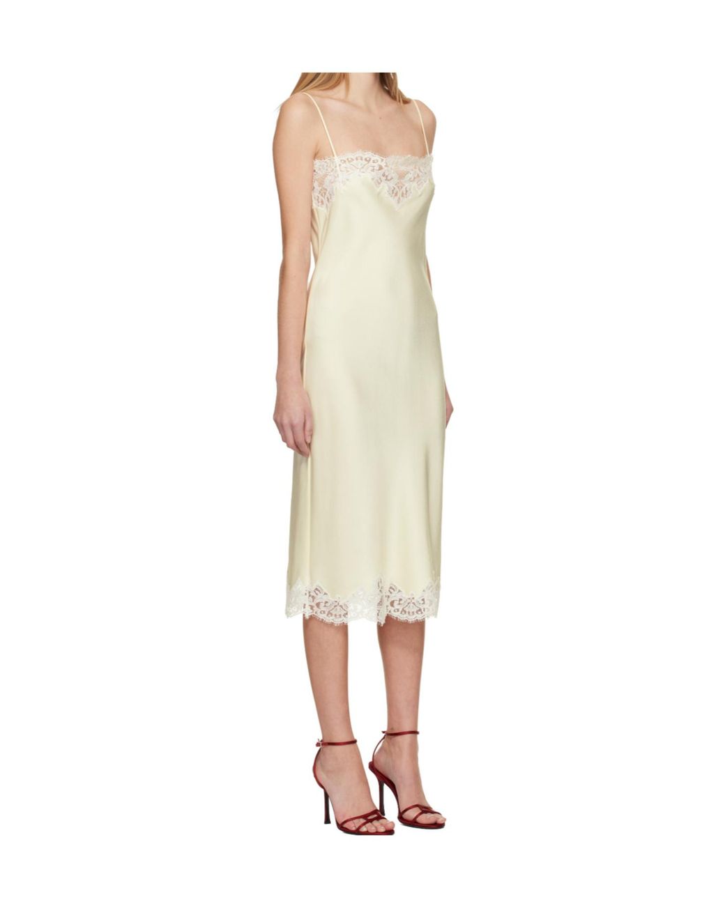 Stella McCartney Natural Sleeveless Midi Dress