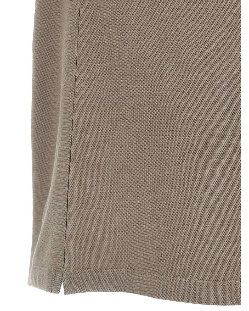 Brunello Cucinelli Multicolor Logo Embroidered Short-Sleeved Polo Shirt for men