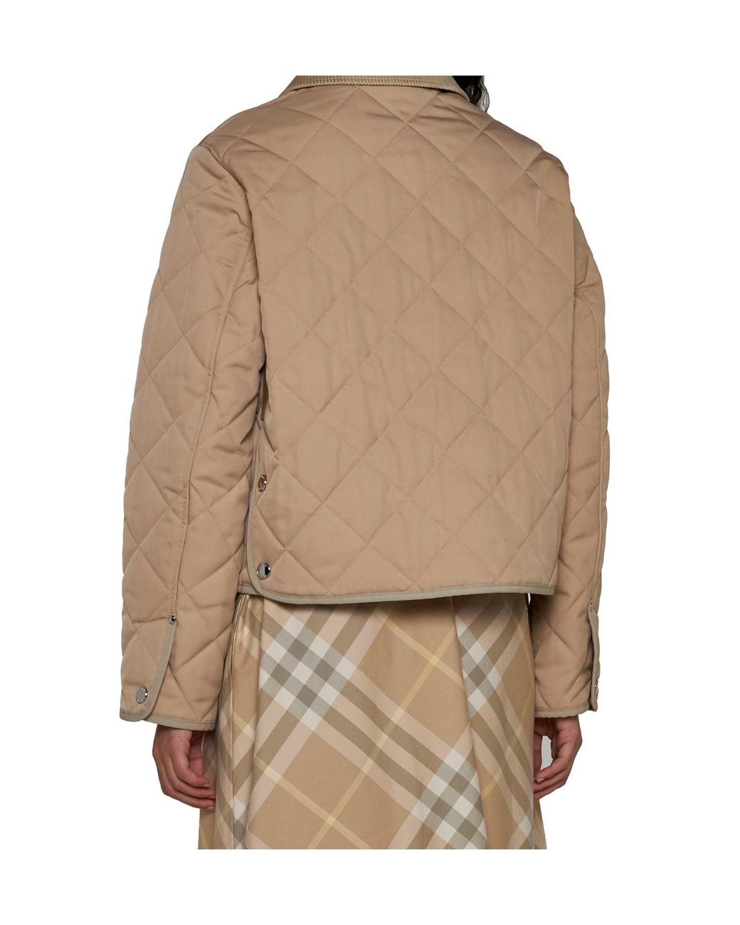 Burberry Natural Long-Sleeved Quilted Jacket
