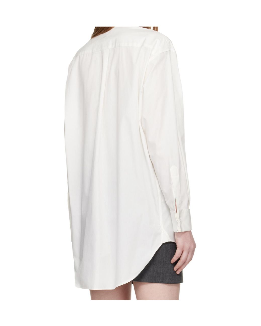 MM6 by Maison Margiela White Graphic Printed Buttoned Shirt