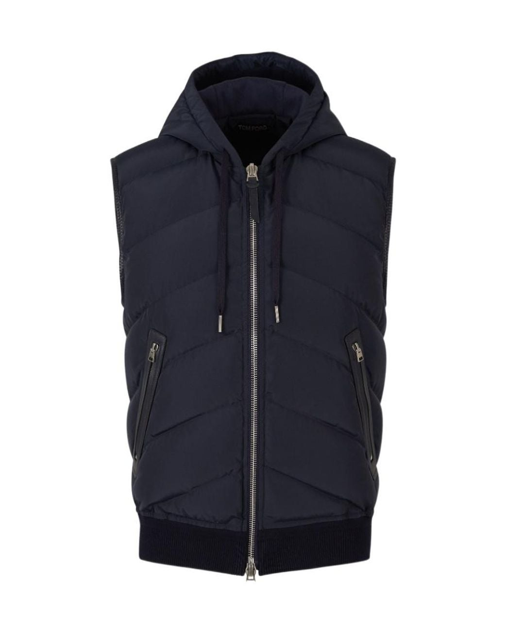 Tom Ford Blue Padded Down Vest for men