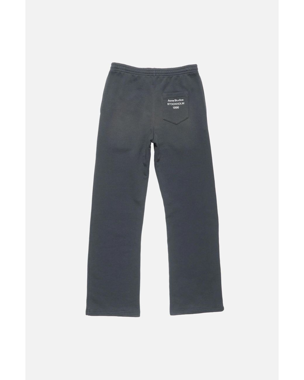 Acne Gray Fleece Trousers With Stamp Logo for men