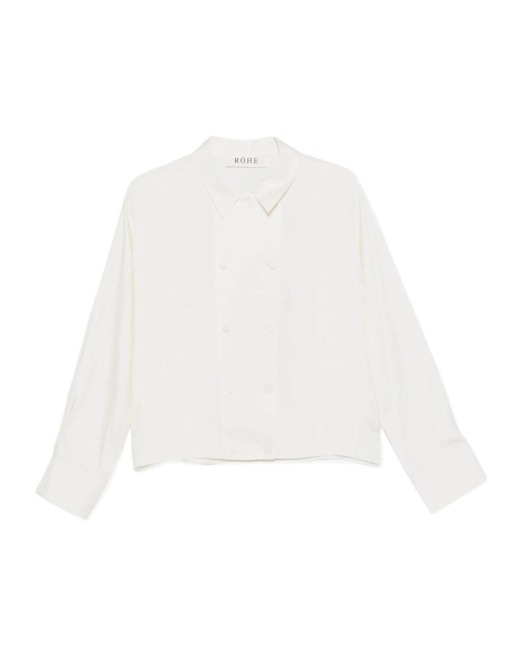 Rohe White Double-Breasted Cropped Shirt