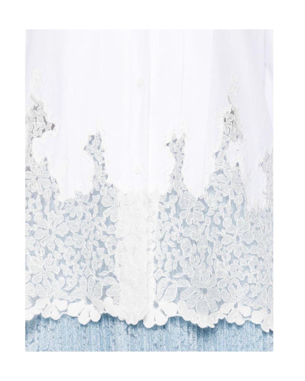 Ermanno Scervino White Long Sleeved Lace Shirt