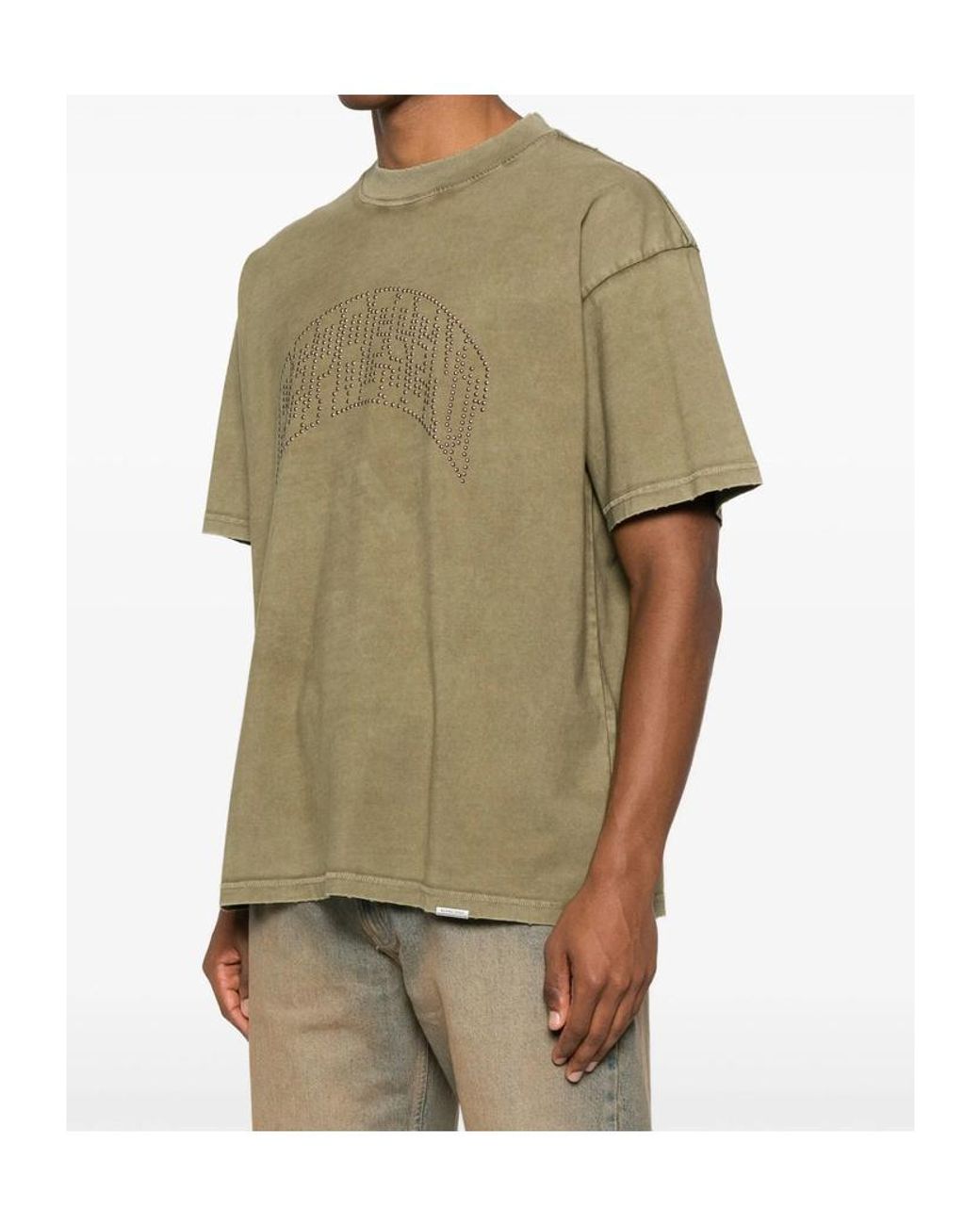 Represent Green Logo Faded T-Shirt for men