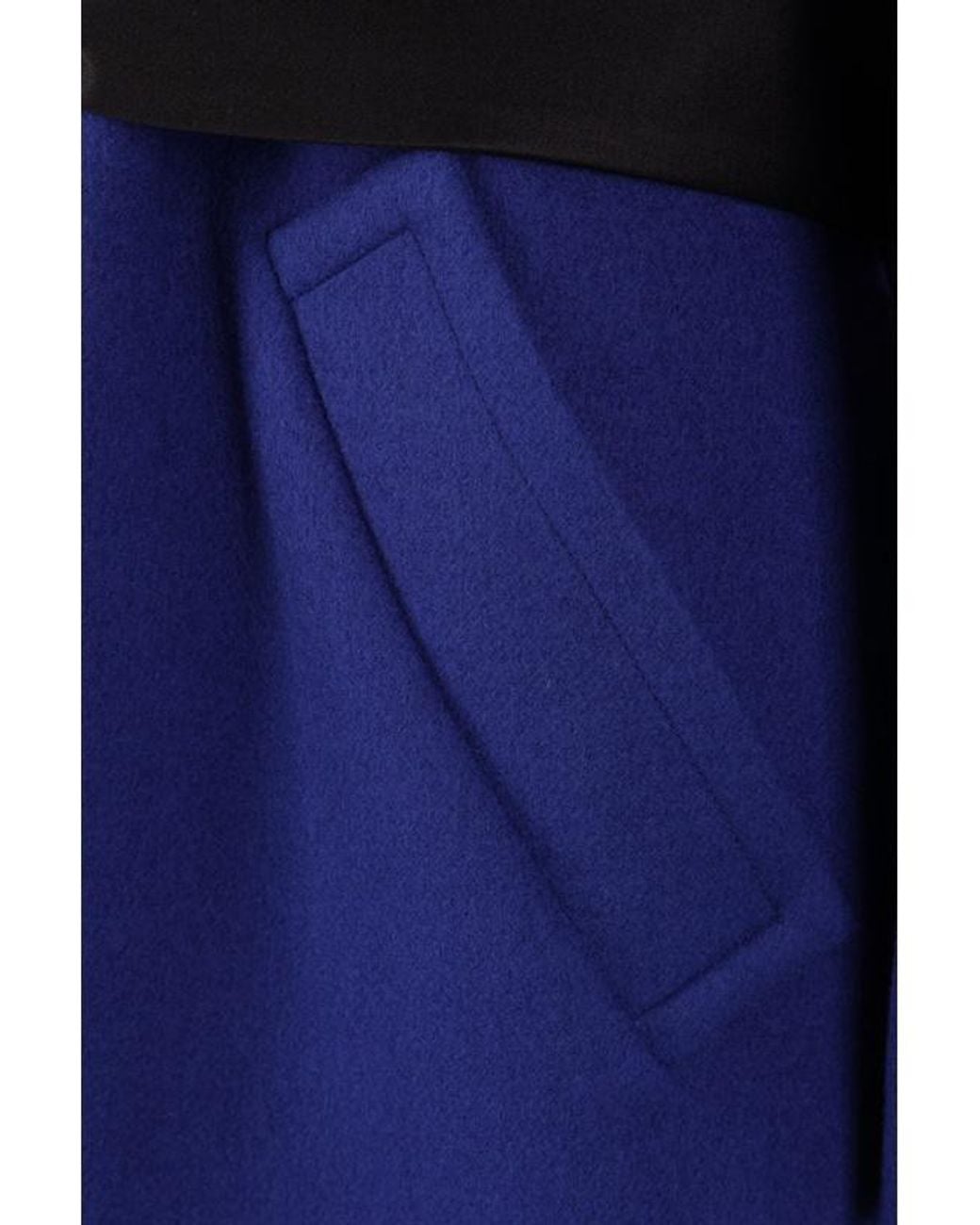 Saint Laurent Blue Boxy Belted Coat