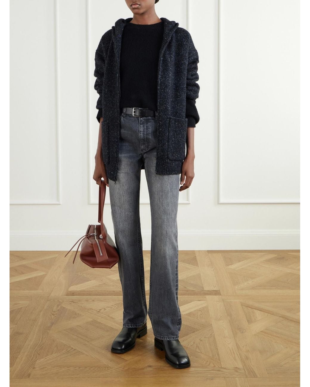 Tibi Blue Wool-Blend Tweed Jacket