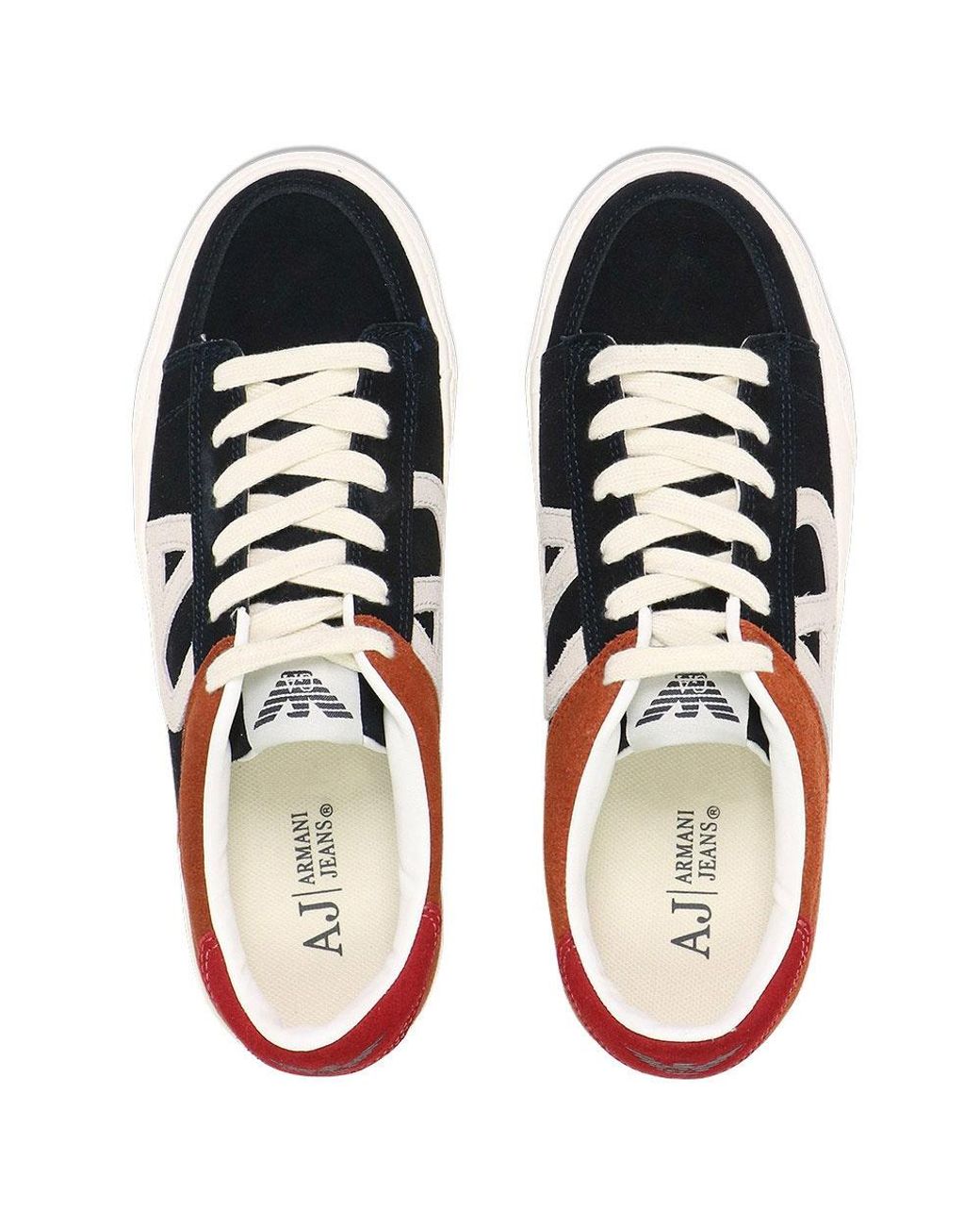 Armani Jeans White Stitching Detail Casual Sneakers for men