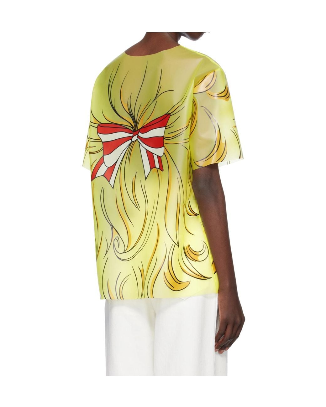 Pushbutton Metallic Crew Neck T-Shirt