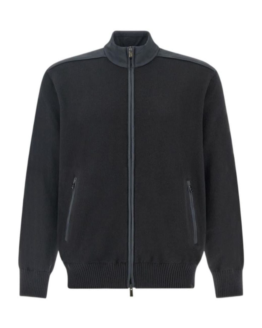 Paul & Shark Blue Zip-Up Knitted Sweater for men
