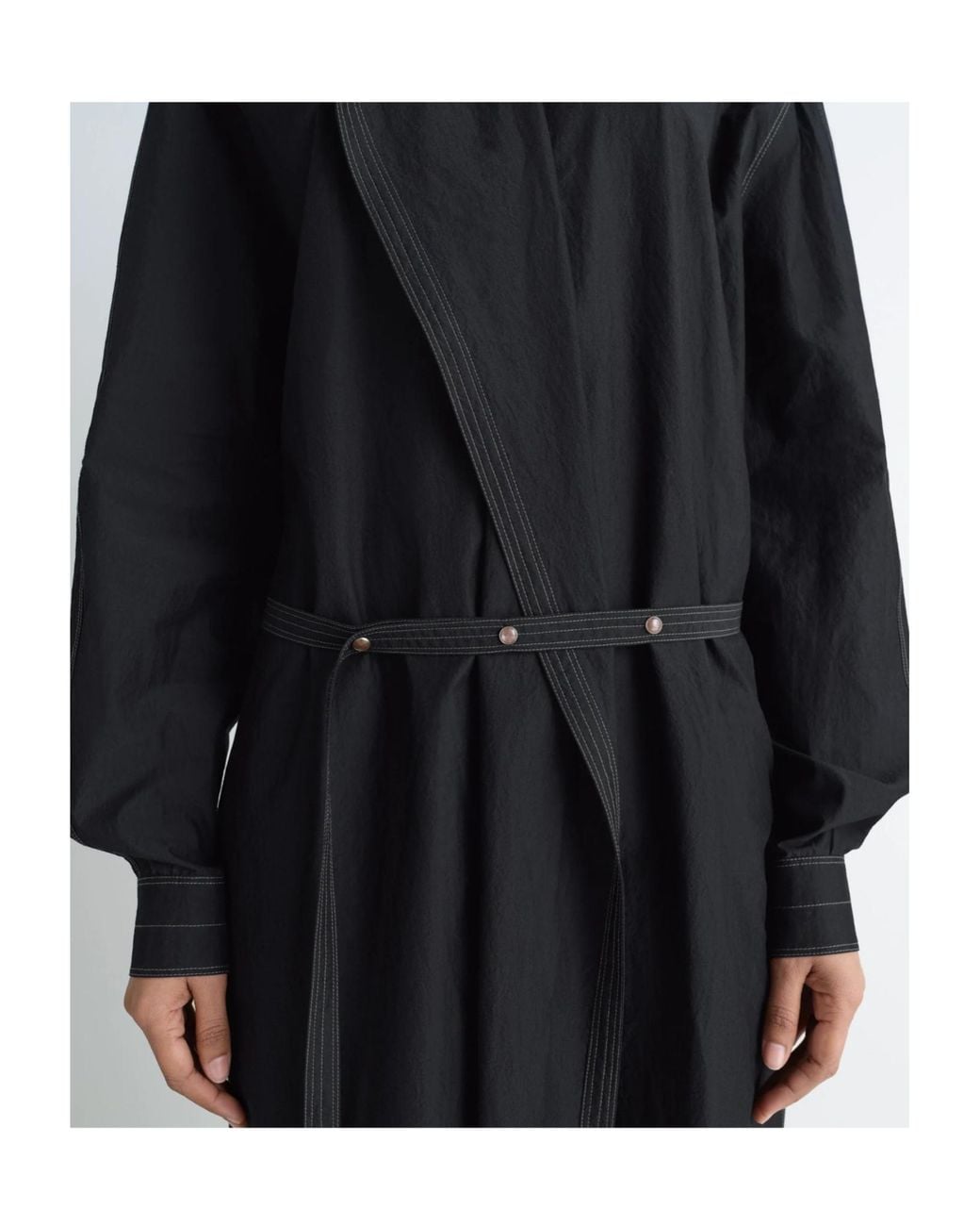 Lemaire Black Belted Shirt Dress