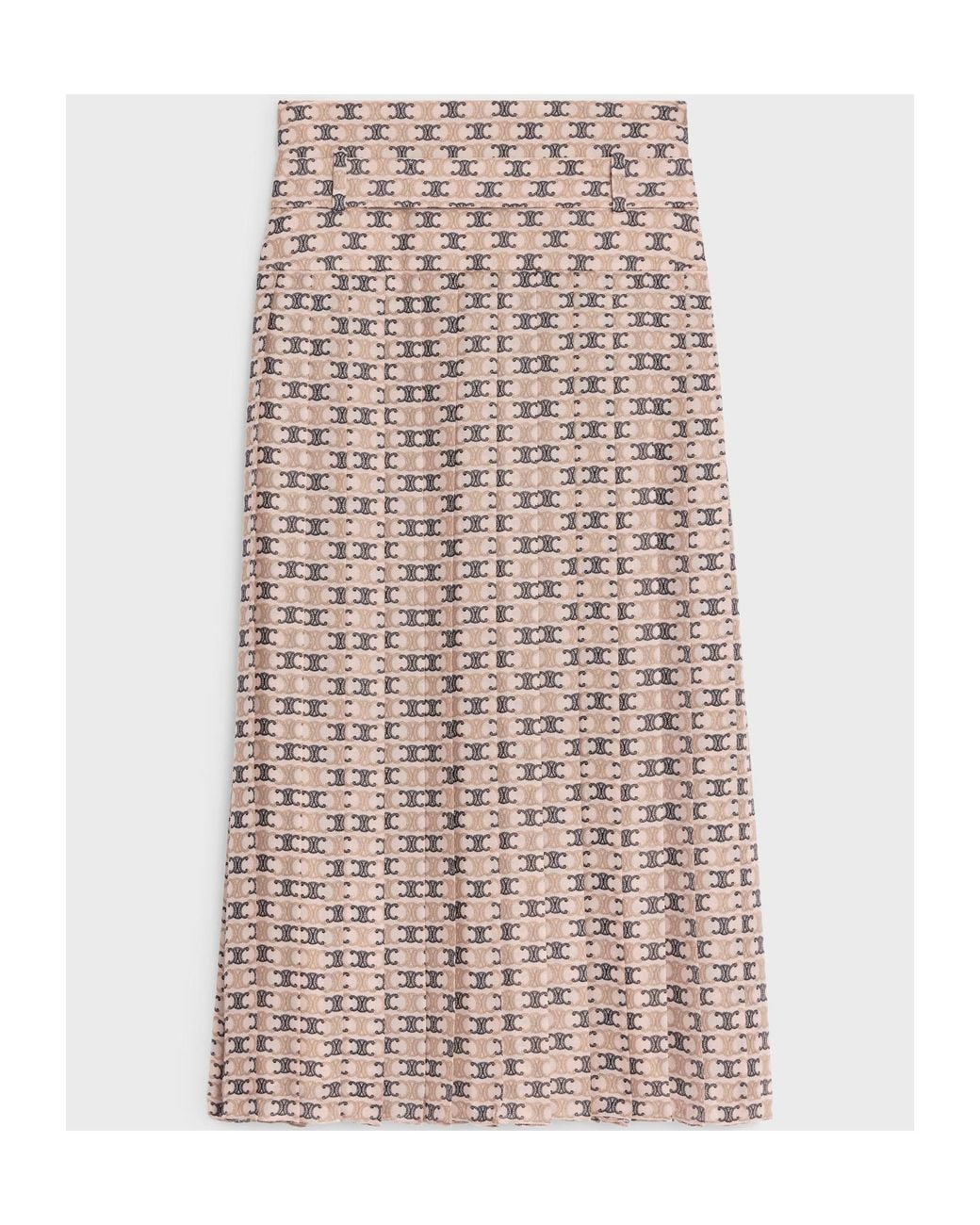Céline Natural Pleated Skirt