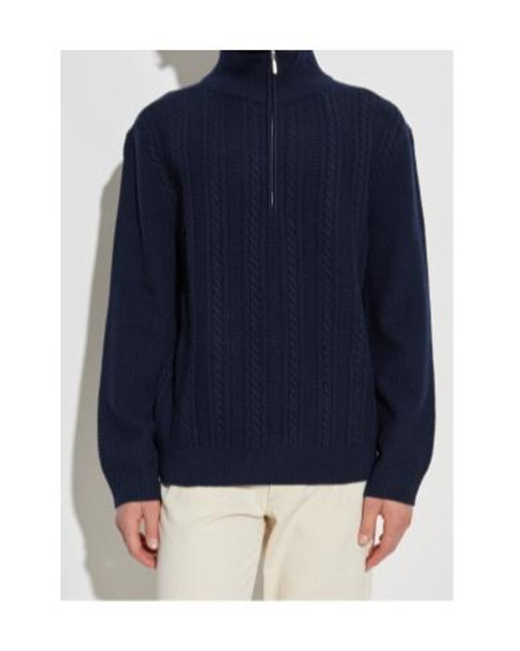 A.P.C. Blue Turtleneck Knitted Jumper for men