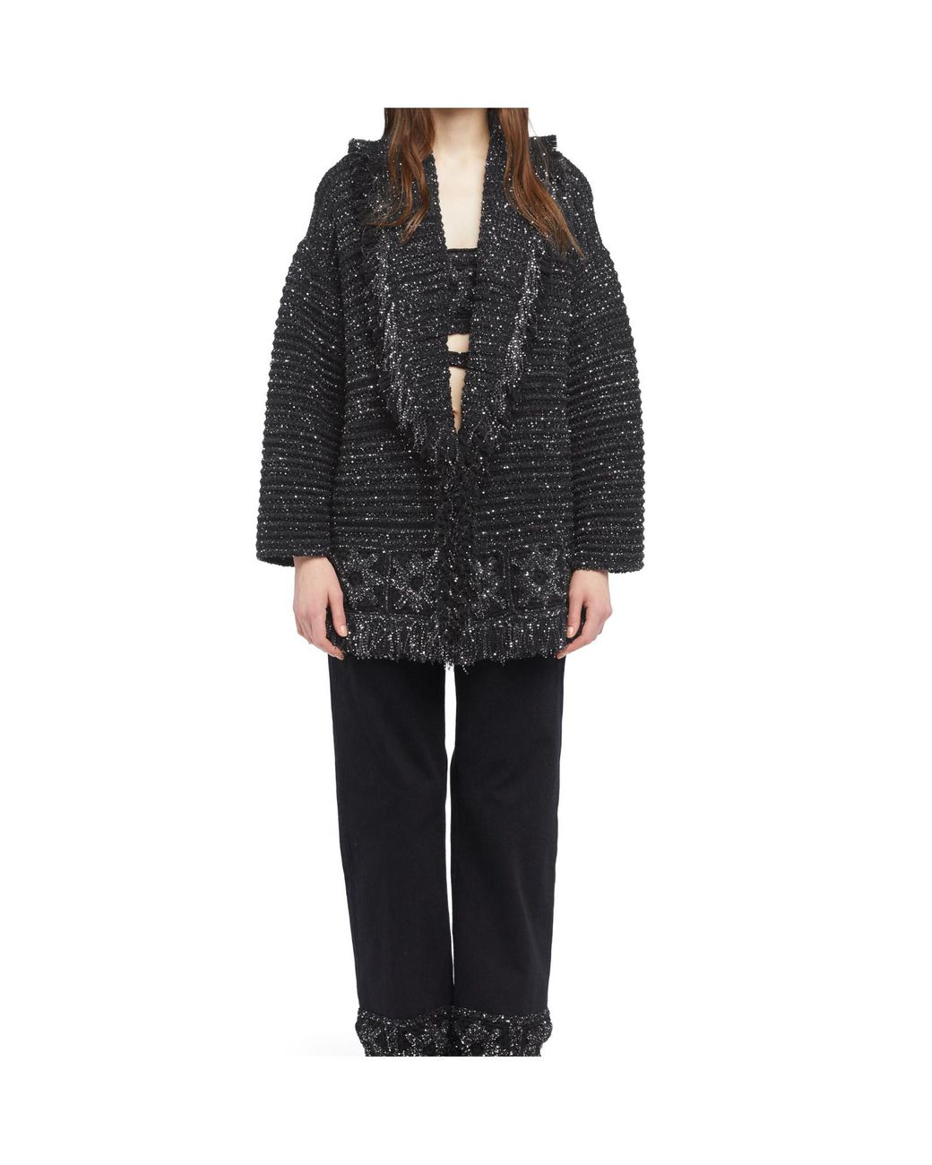 Alanui Gray City Lights Cardigan