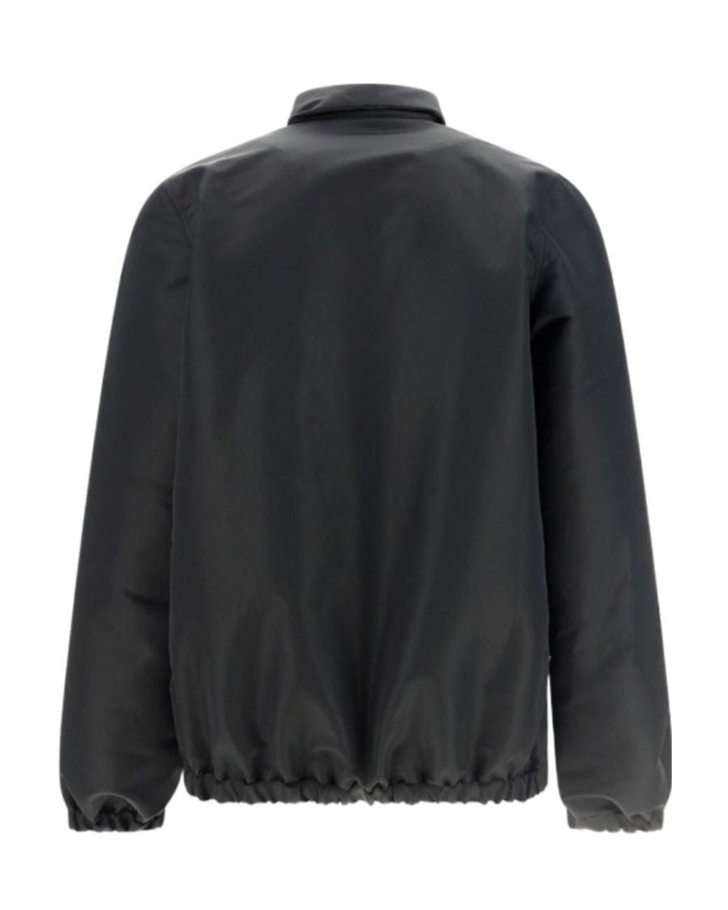 McQueen Black Zipped High-Neck Jacket for men