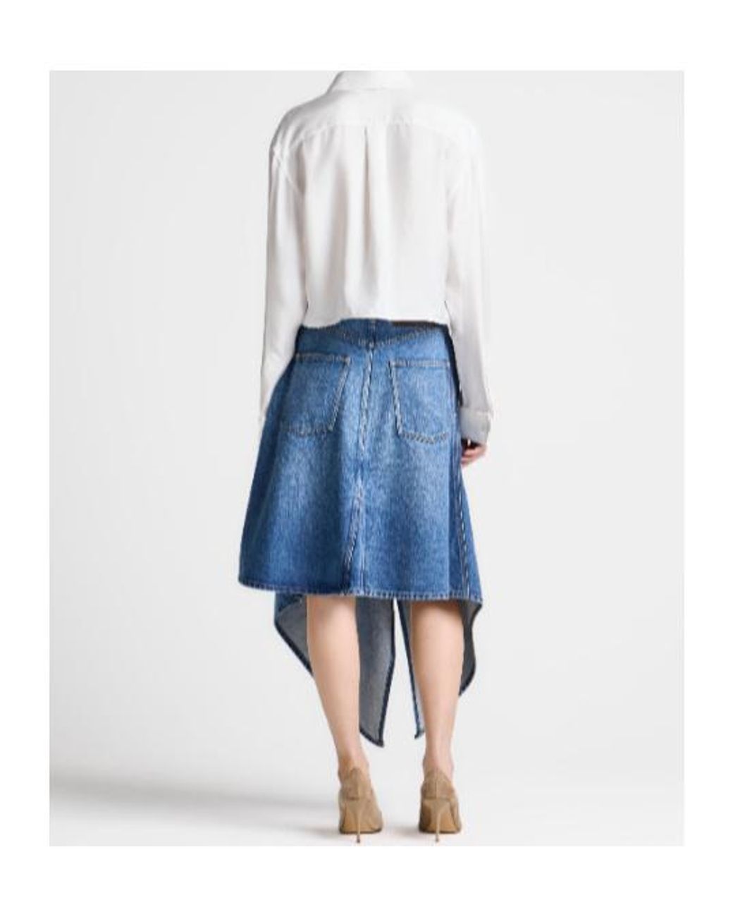J.W. Anderson Blue Jw Anderson Asymmetric Denim Skirt