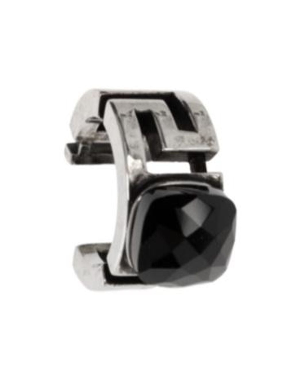 Versace Black Greca Stone Ear Cuff Earring