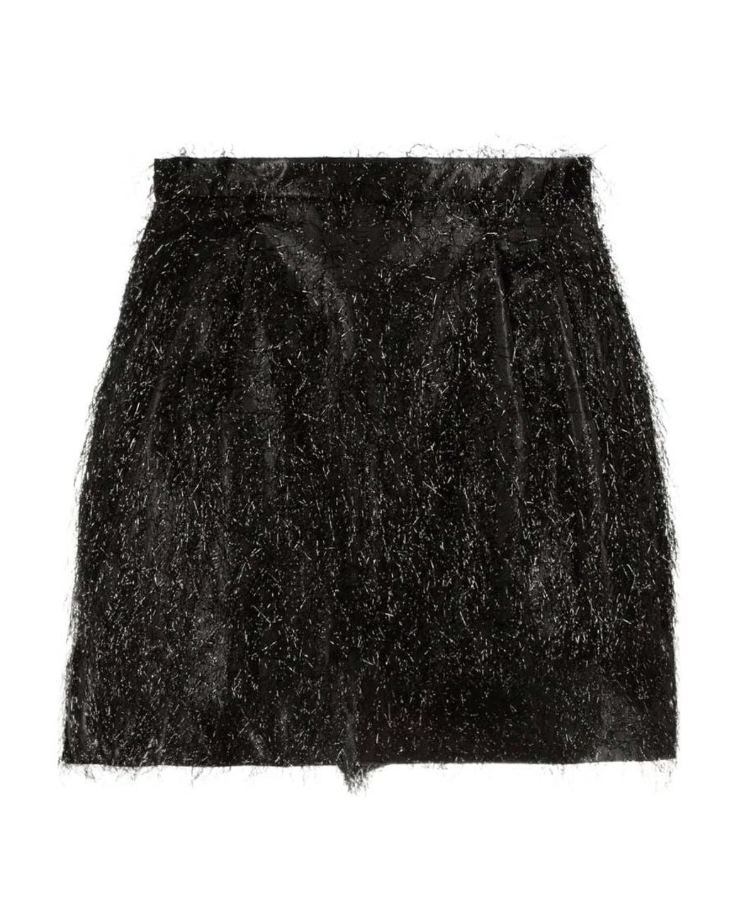 RED Valentino Black Rear-Zipped Mini Skirt