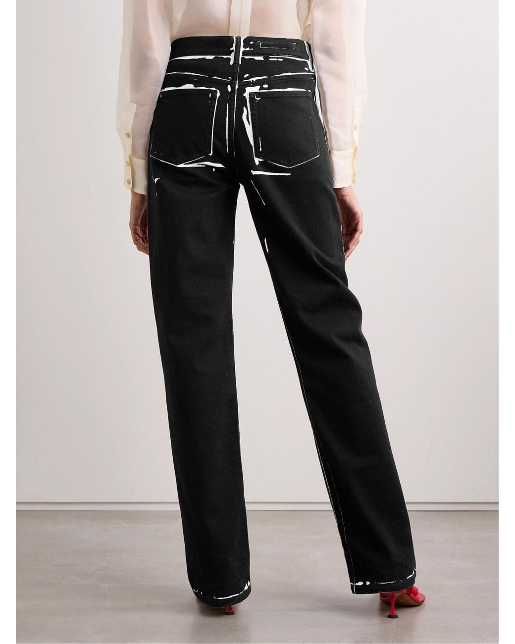 Proenza Schouler Black Color-Block Jeans