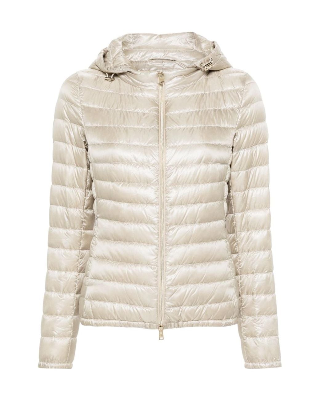 Herno White Quilted Hooded Down Jacket