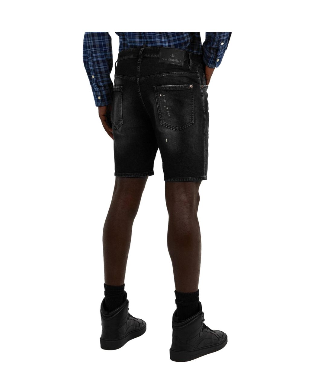 DSquared² Gray Denim Shorts for men