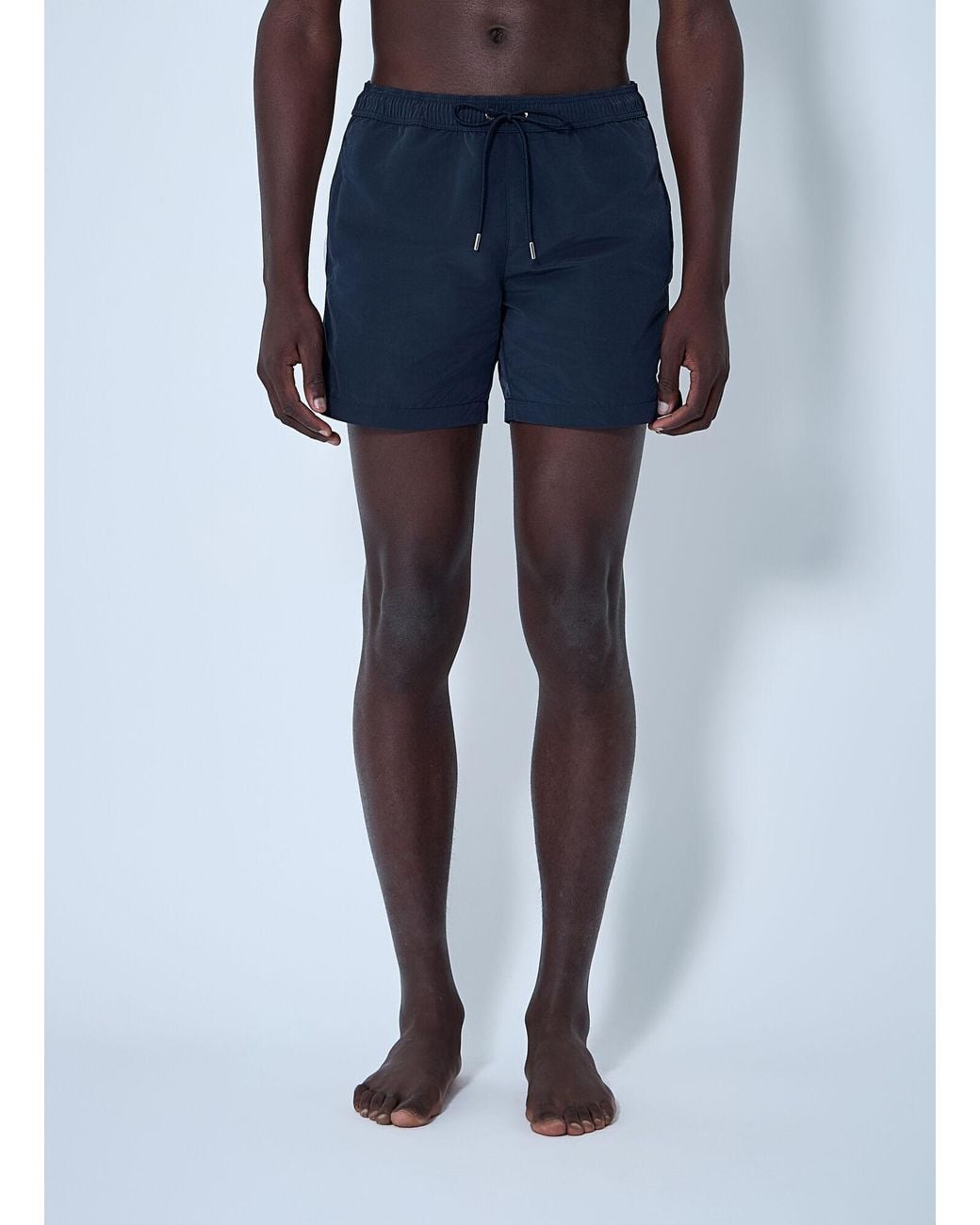 Moncler Blue Logo Patch Drawstring Swim Shorts for men