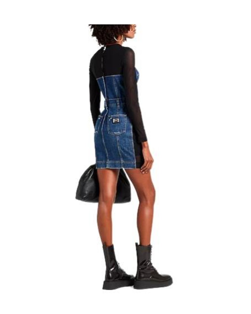 Dolce & Gabbana Blue Fitted Denim Dress
