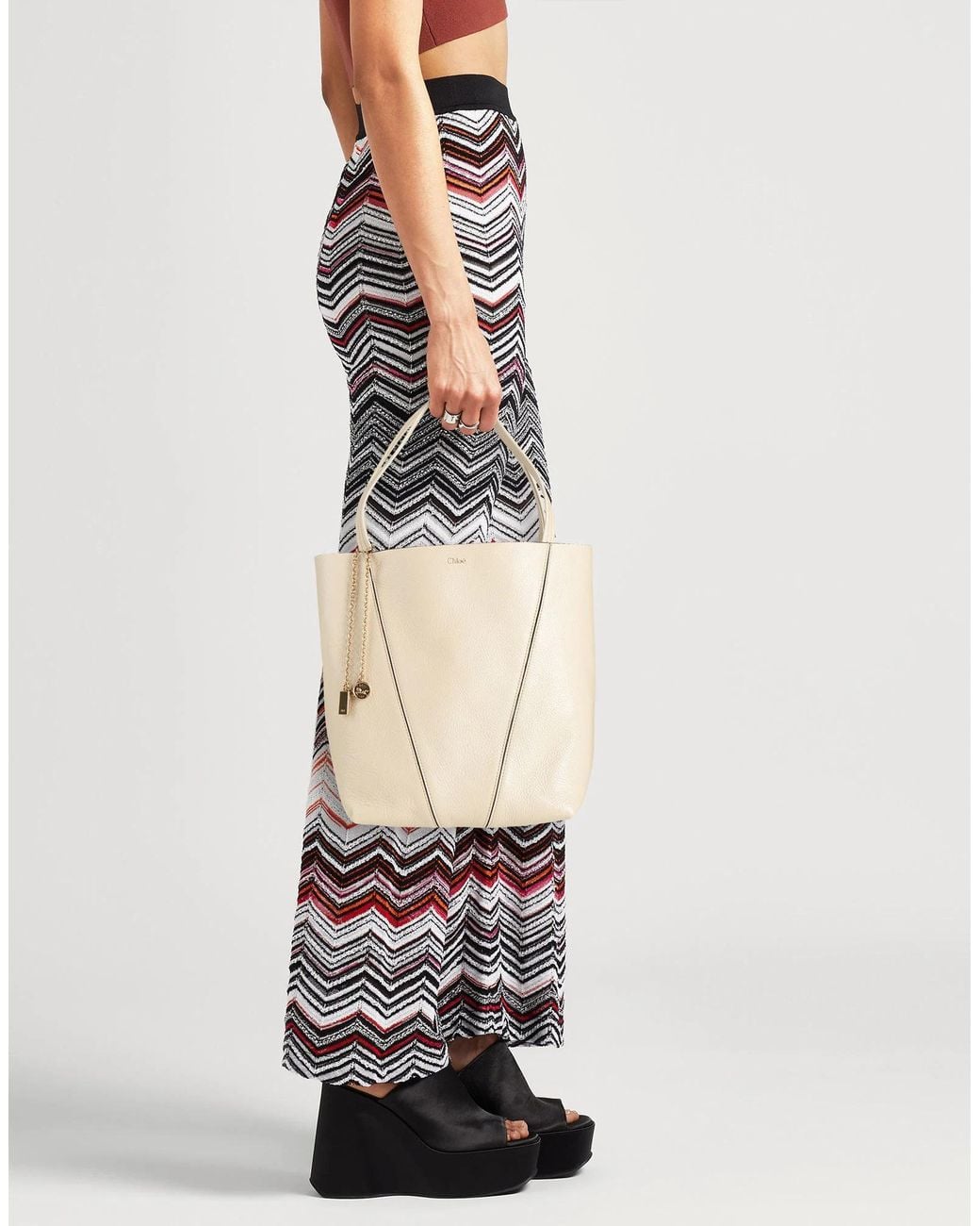 Chloé Natural Large Cowhide Tote Bag