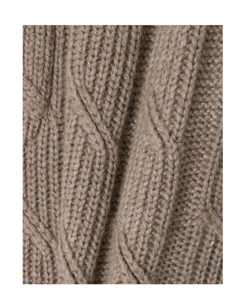 Lisa Yang Gray Ebba Cable Knit Cashmere Wide-Leg Pants